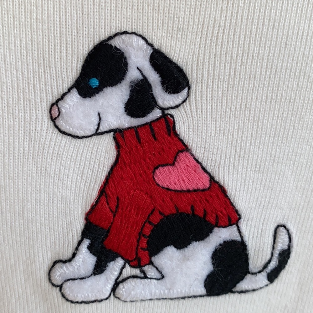 Gap Long Sleeve Shirt with Appliqué Dalmatian Puppy